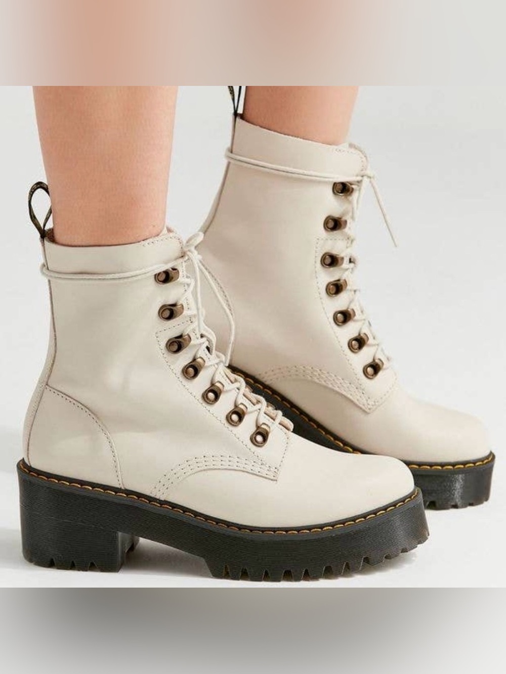Dr. Martens LEONA WOMEN'S TEMPERLEY LEATHER HEELED BOOTS